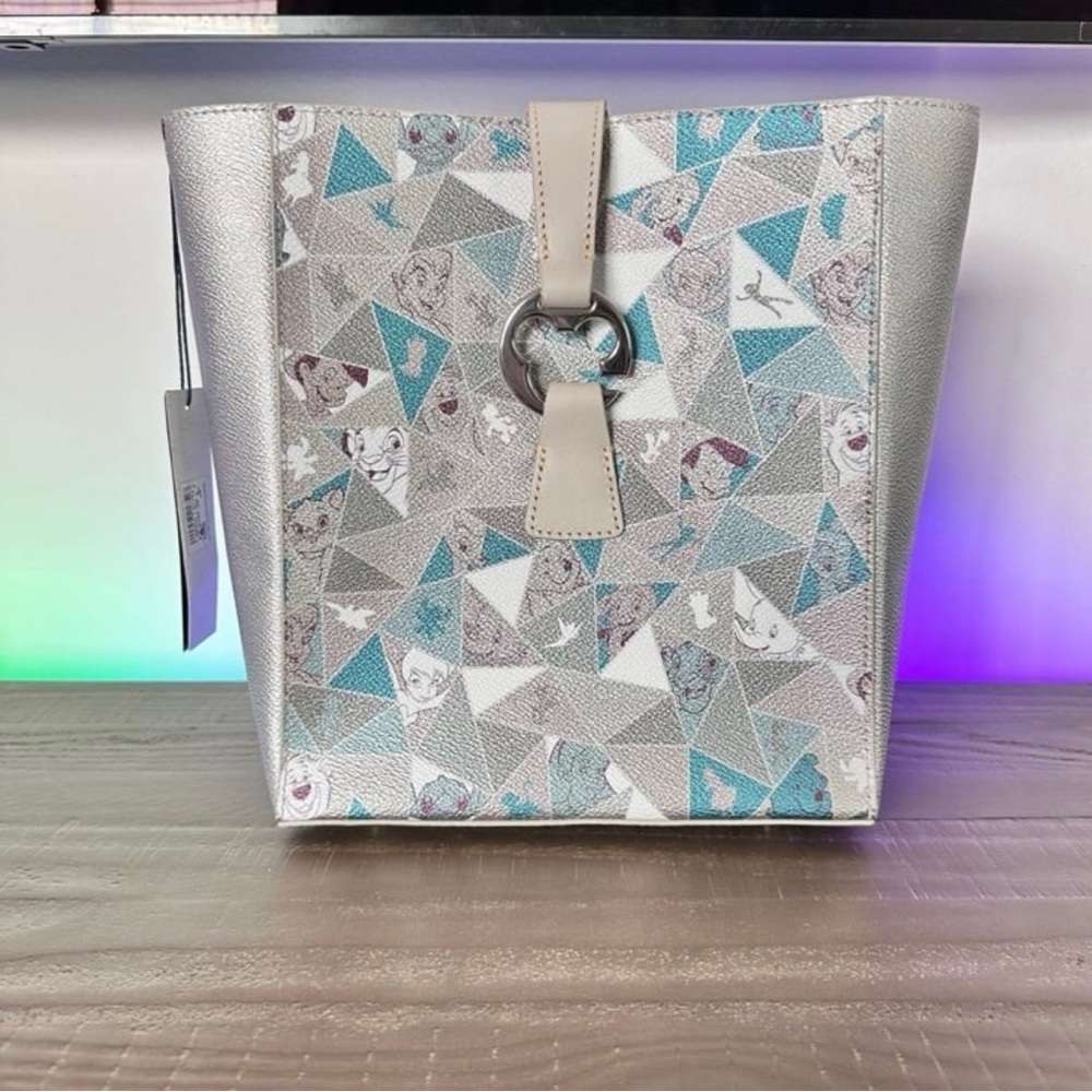 Dooney & Bourke Disney 100 Bucket Bag Silver Blue Passholder Exclusive NWT
